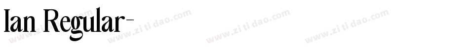 Ian Regular字体转换